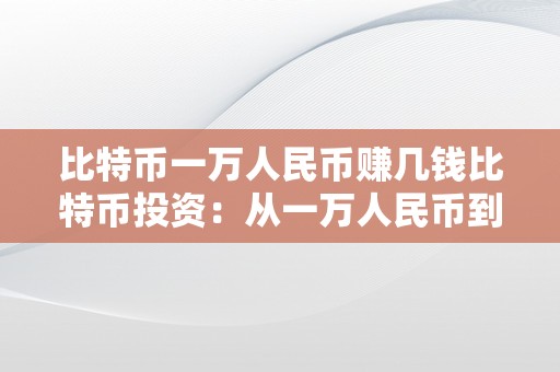 比特币一万人民币赚几钱比特币投资：从一万人民币到财产增长的奇观