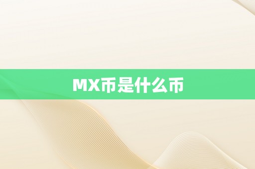 MX币是什么币