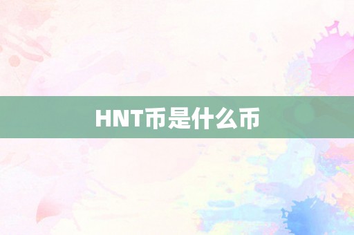 HNT币是什么币