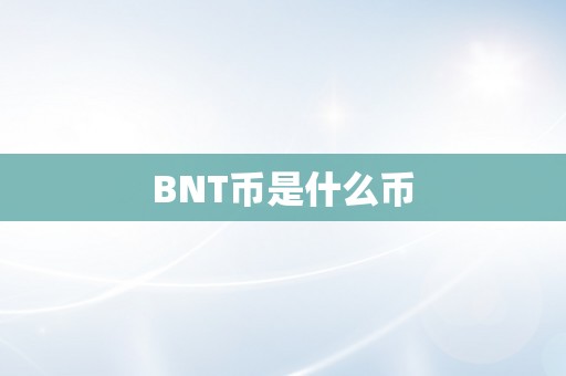 BNT币是什么币