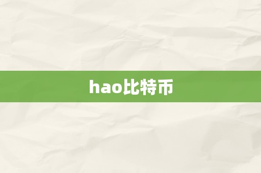 hao比特币