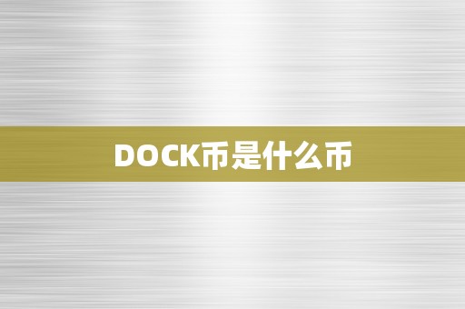 DOCK币是什么币