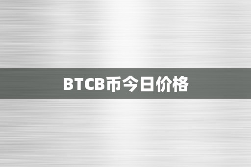 BTCB币今日价格