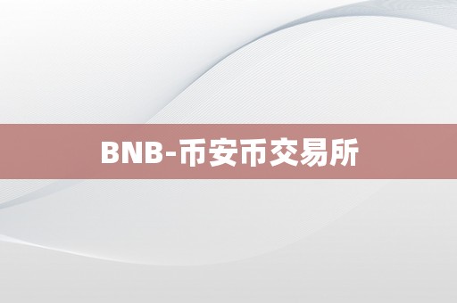 BNB-币安币交易所