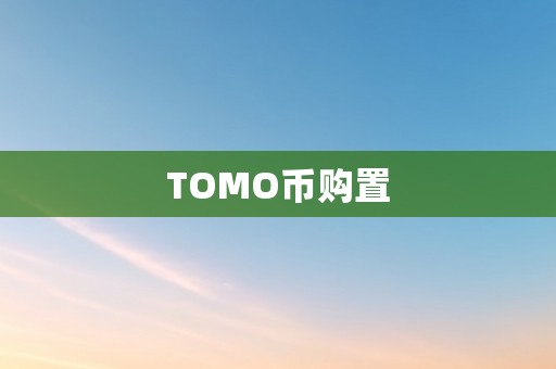 TOMO币购置