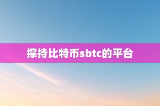 撑持比特币sbtc的平台