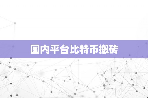 国内平台比特币搬砖