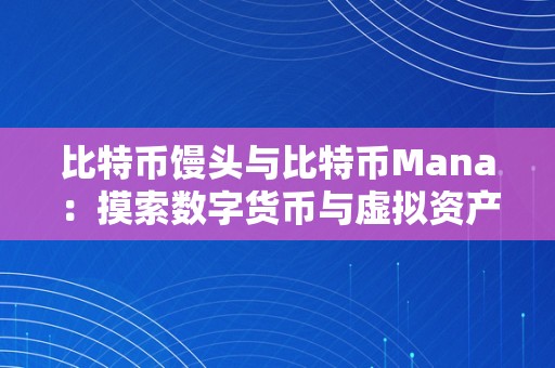 比特币馒头与比特币Mana：摸索数字货币与虚拟资产的连系