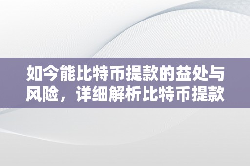 如今能比特币提款的益处与风险，详细解析比特币提款的流程和相存眷意事项