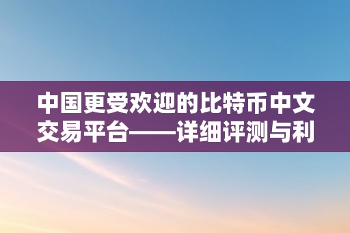 中国更受欢迎的比特币中文交易平台——详细评测与利用指南