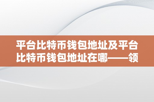 平台比特币钱包地址及平台比特币钱包地址在哪——领会比特币交易平台的钱包地址及利用办法