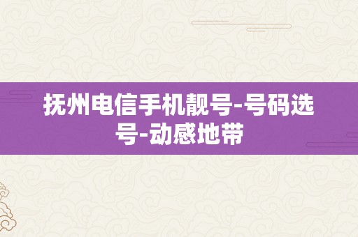 抚州电信手机靓号-号码选号-动感地带