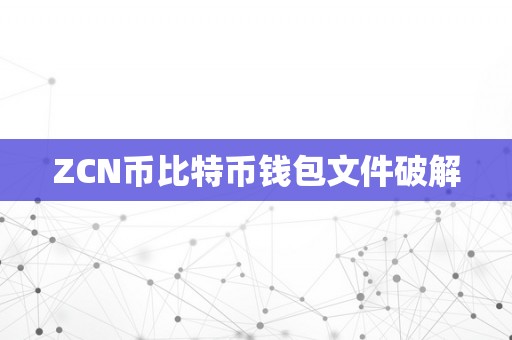 ZCN币比特币钱包文件破解