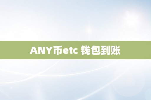 ANY币etc 钱包到账