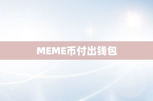 MEME币付出钱包