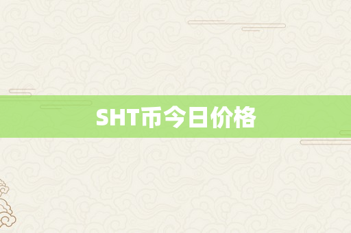 SHT币今日价格