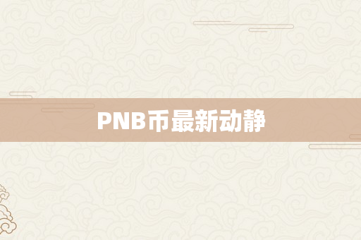 PNB币最新动静