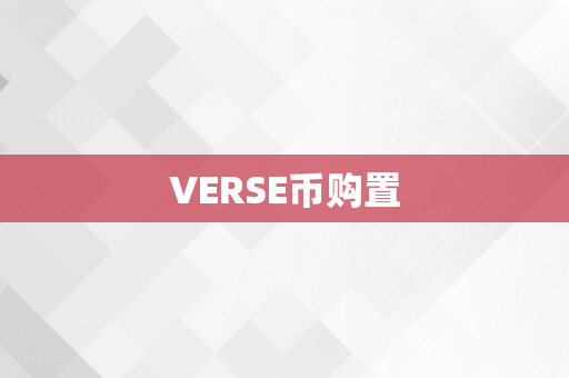 VERSE币购置