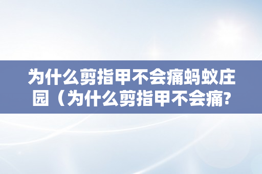 为什么剪指甲不会痛蚂蚁庄园（为什么剪指甲不会痛?）